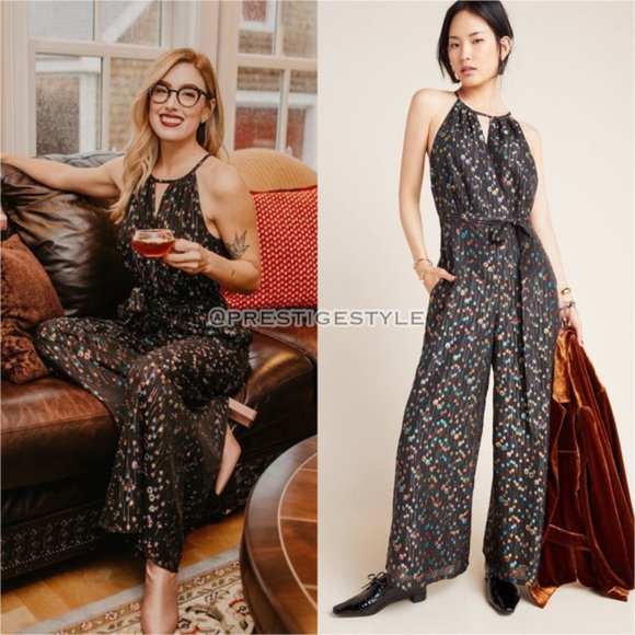 Anthropologie belted jumpsuit - Picture 2 of 15